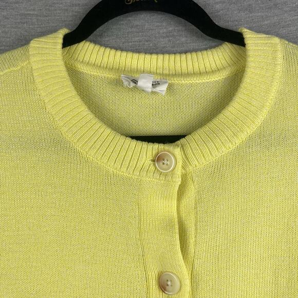 Candace Cameron Bure Yellow Button up Cardigan Medium Canary - Picture 2 of 9